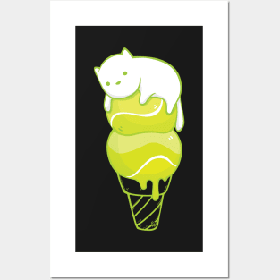 Ice cream Cat Posters and Art